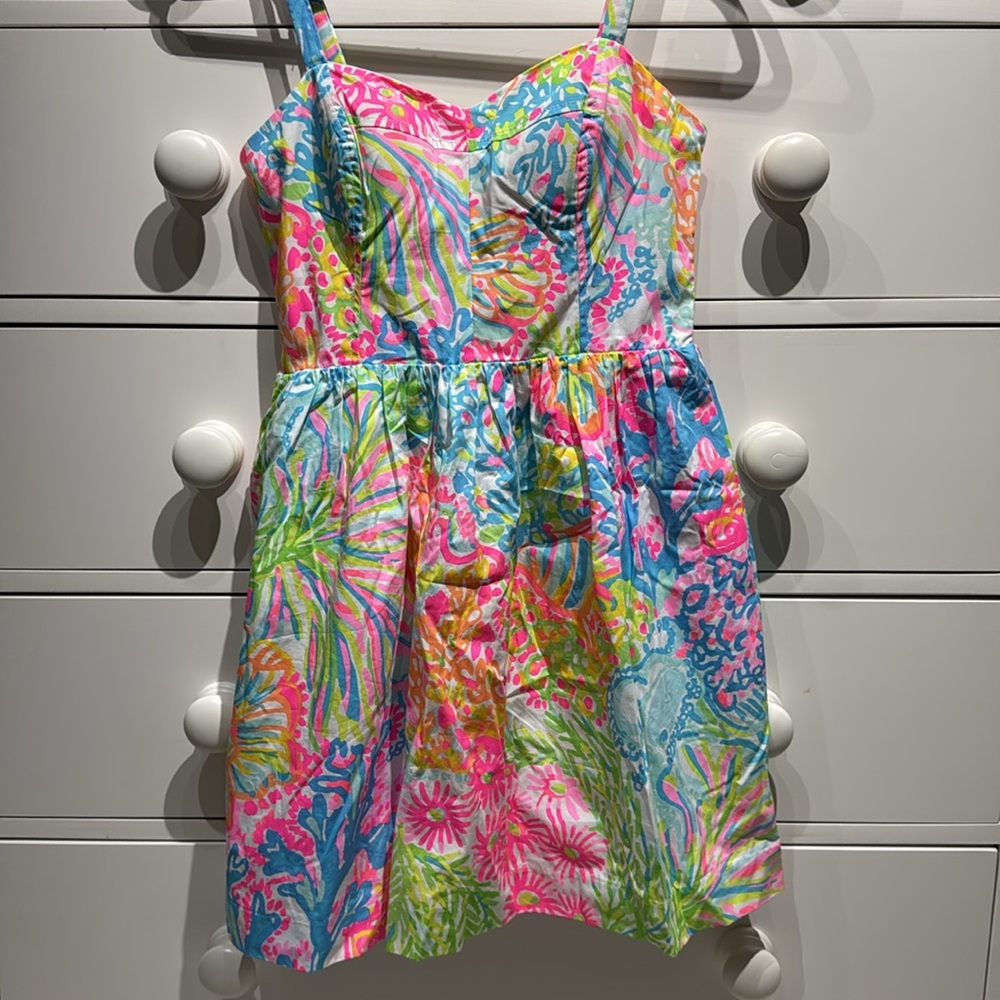 Lilly Pulitzer Multi lovers Coral Ardleigh Dress Size 0